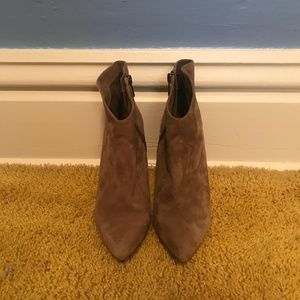 Vince Camuto Tan Suede Booties - Size 8